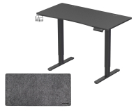 Silver Monkey Biurko elektryczne ED-120 black + DESK MAT L Czarna - 1351457 - zdjęcie 1